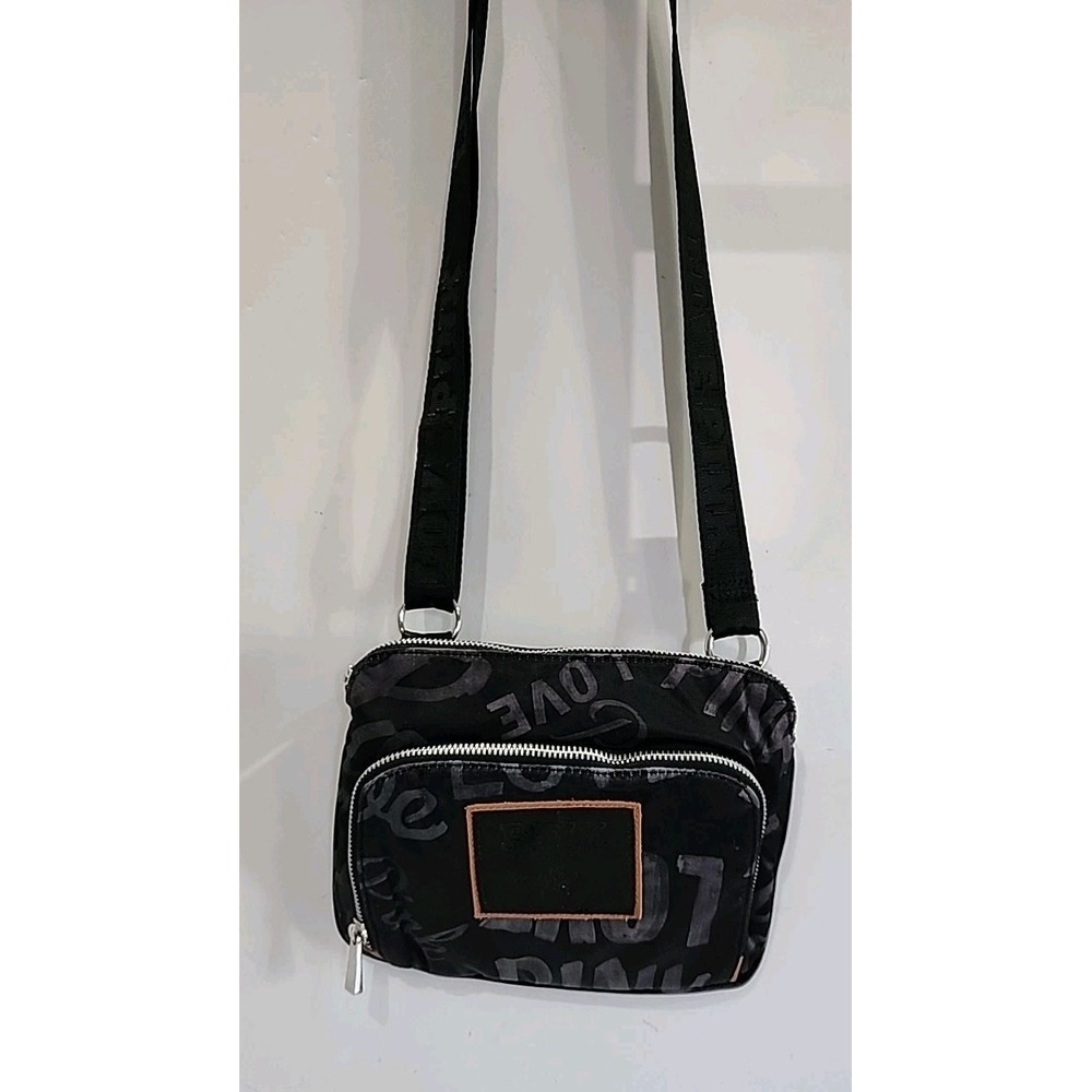 Victoria's Secret Black/ Gray PINK Crossbody Bag Adjustable Strap Shoulder